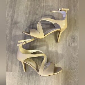Nine West Beige Strappy Stiletto Heels